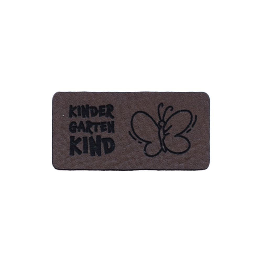 Kunstlederlabel "Kindergartenkind Schmetterling"