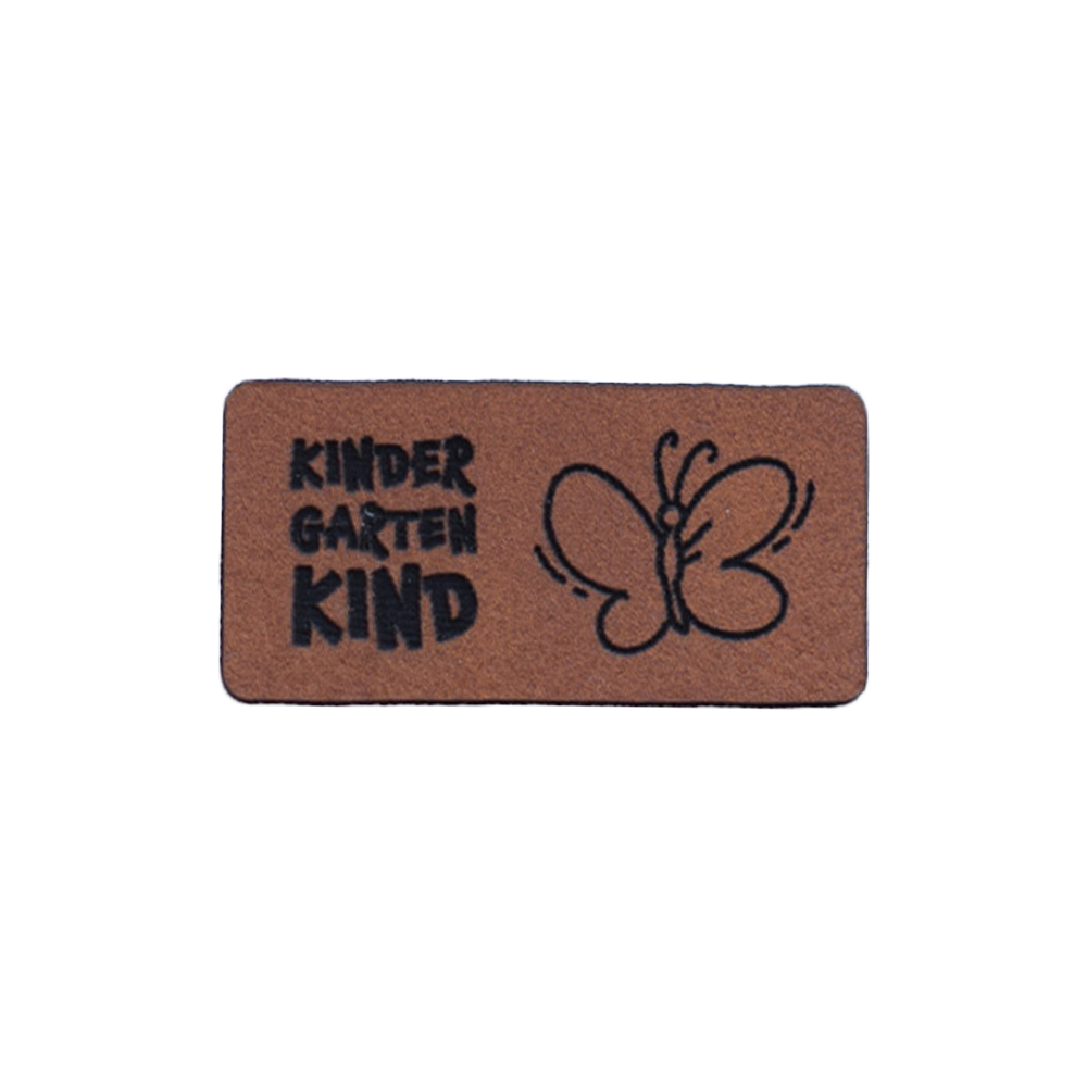 Kunstlederlabel "Kindergartenkind Schmetterling"