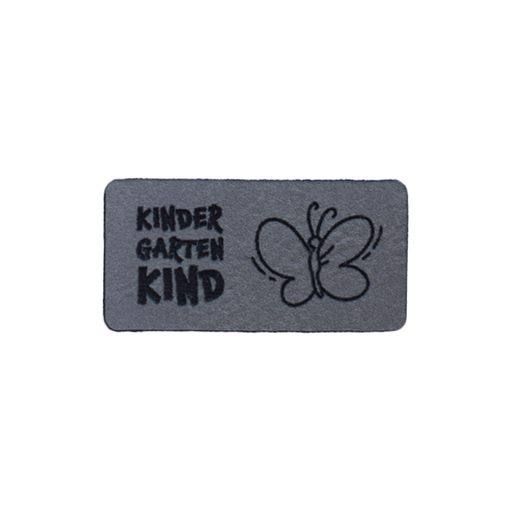 Kunstlederlabel "Kindergartenkind Schmetterling"