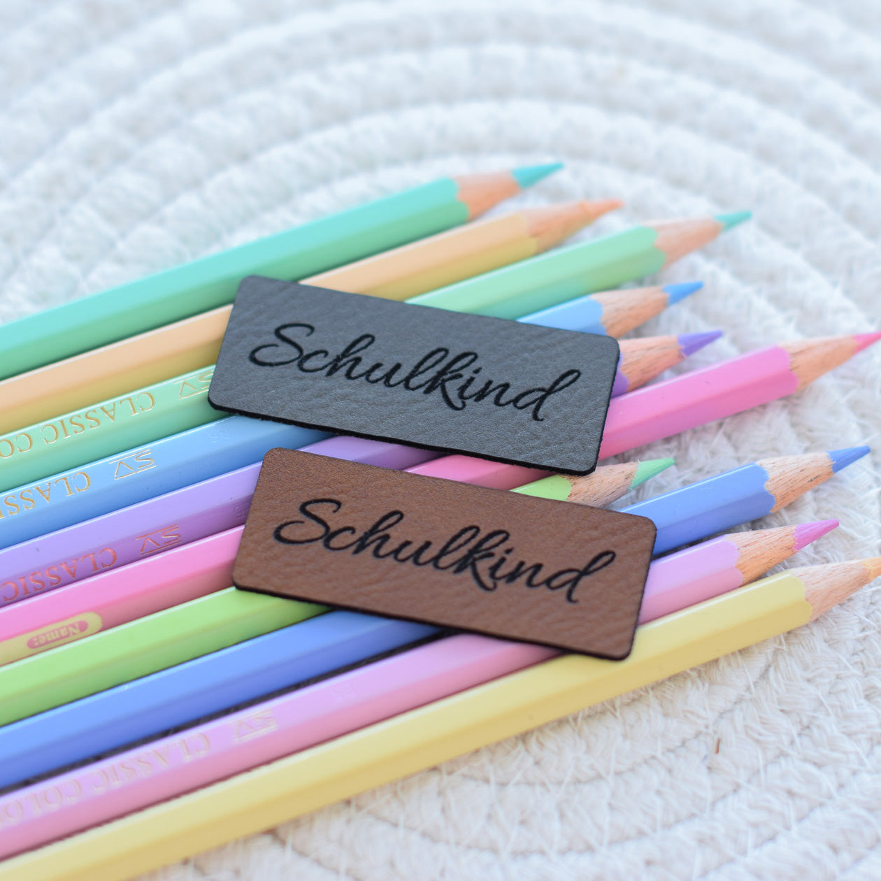 Kunstlederlabel "Schulkind"