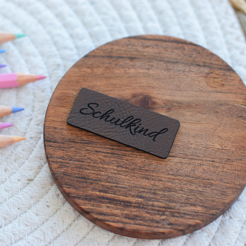 Kunstlederlabel "Schulkind"