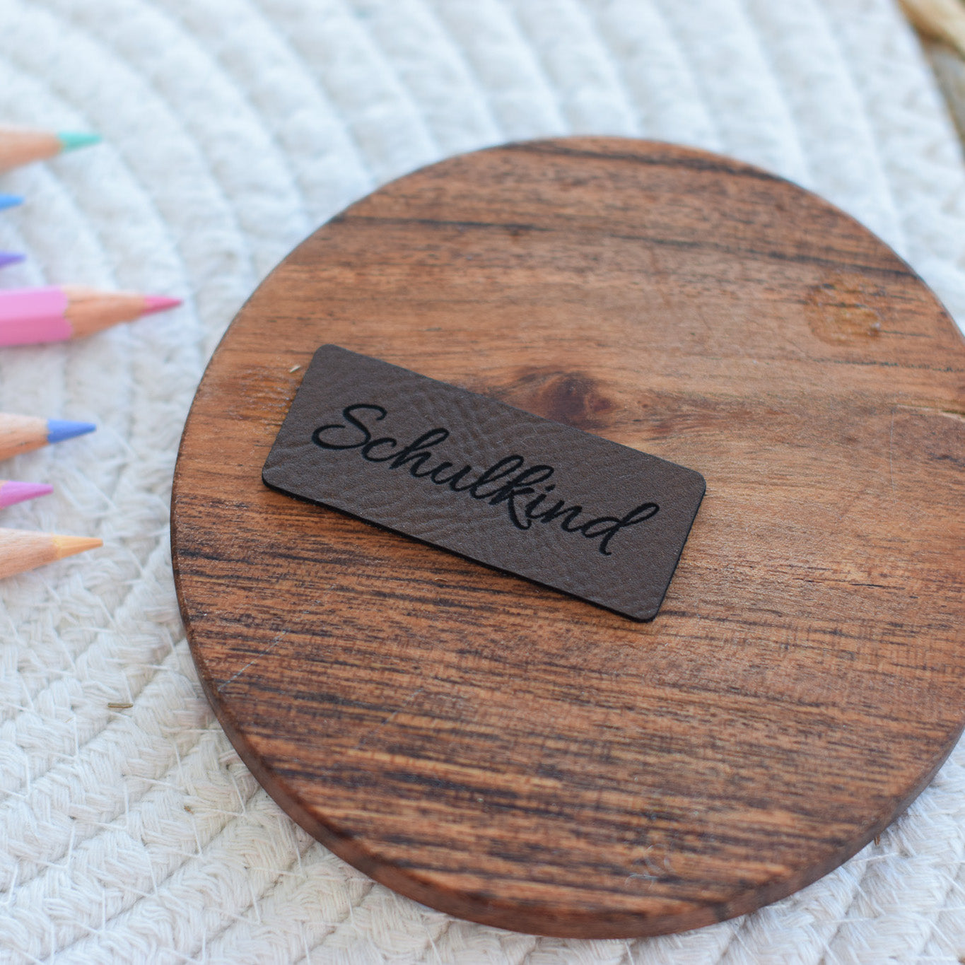 Kunstlederlabel "Schulkind"