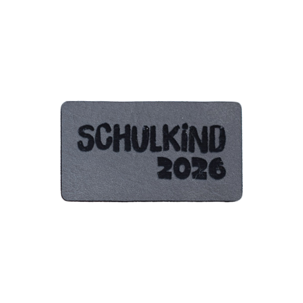 Kunstlederlabel "Schulkind 2026"