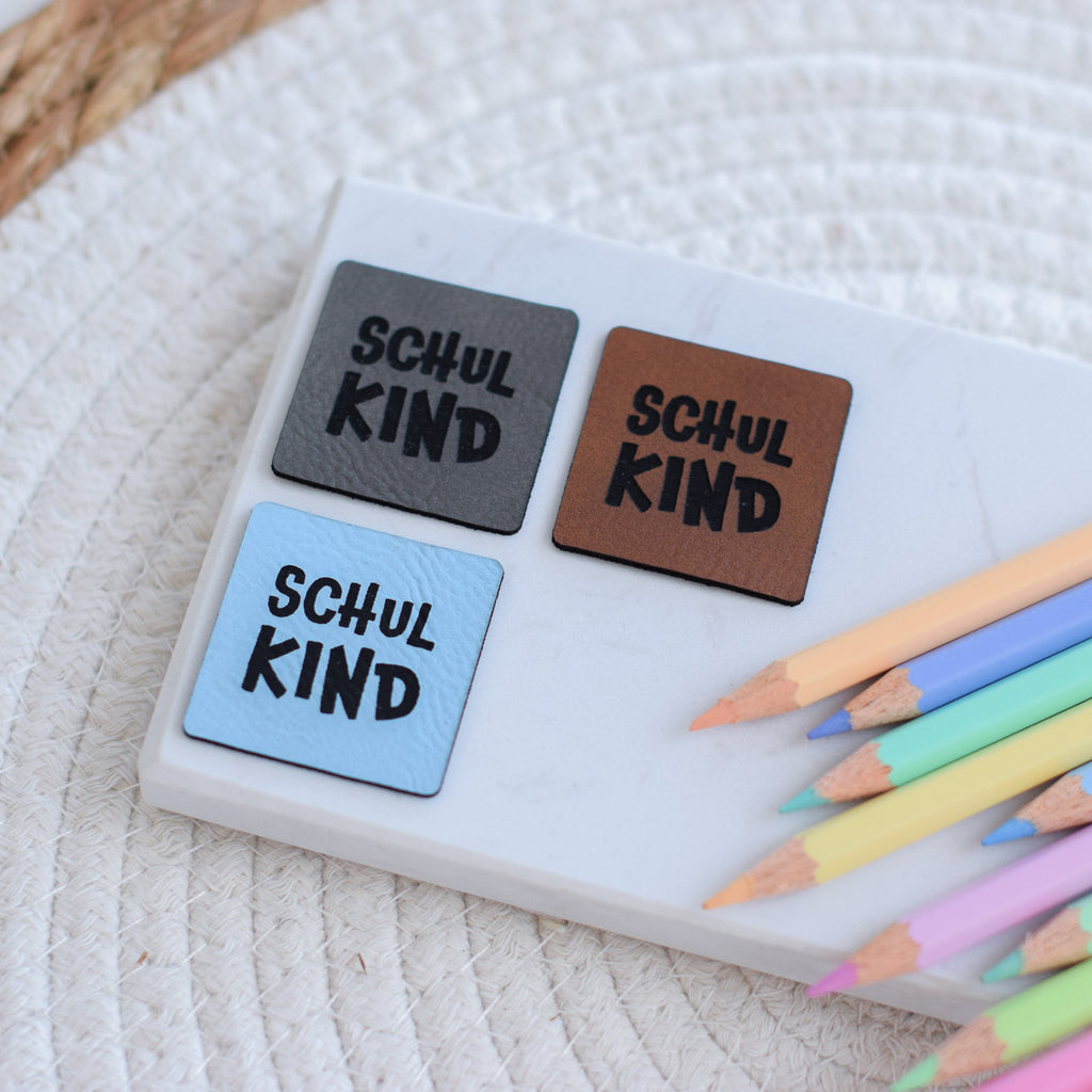 Kunstlederlabel "Schulkind"