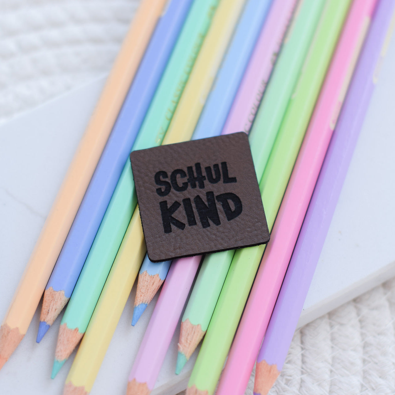 Kunstlederlabel "Schulkind"
