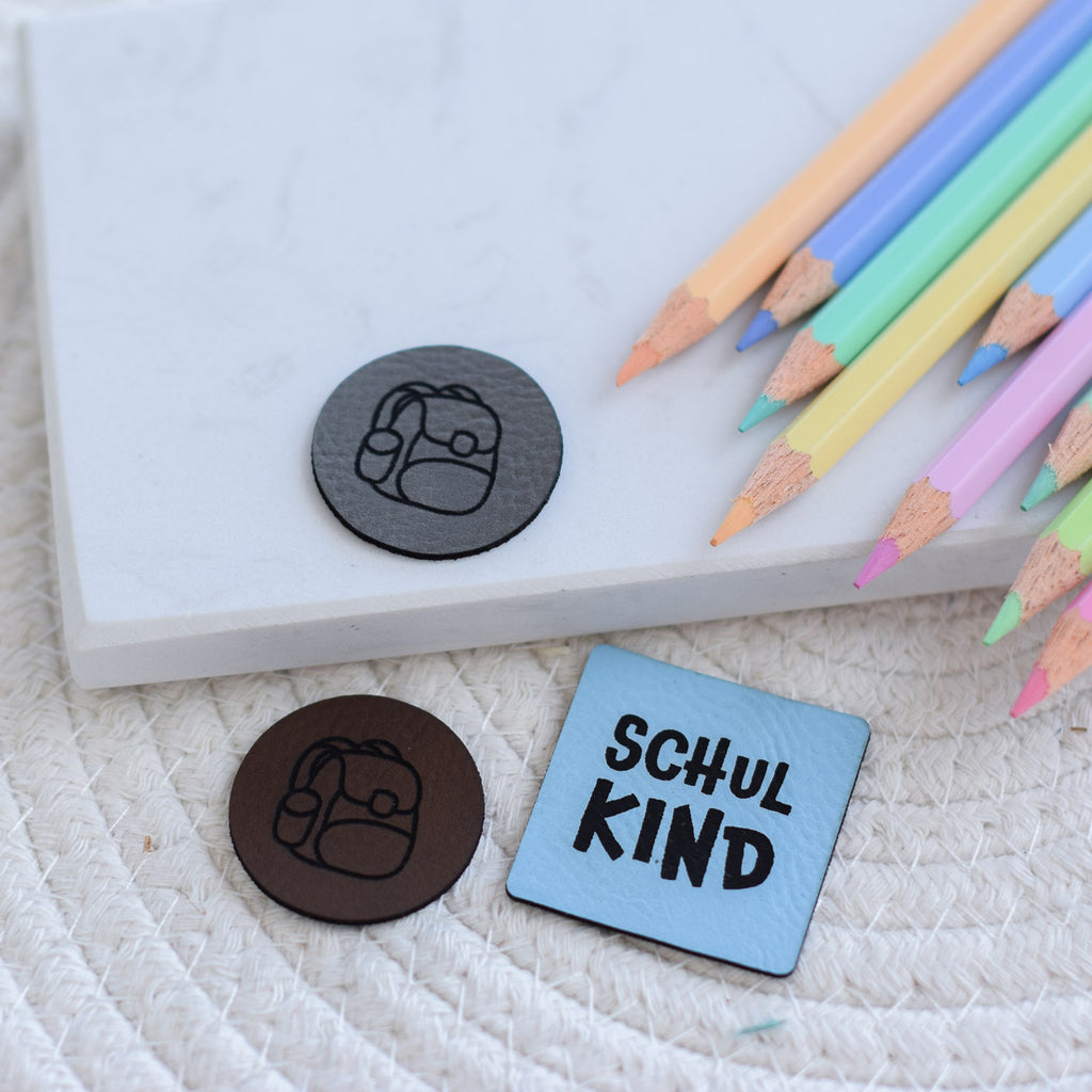 Kunstlederlabel "Schulkind"