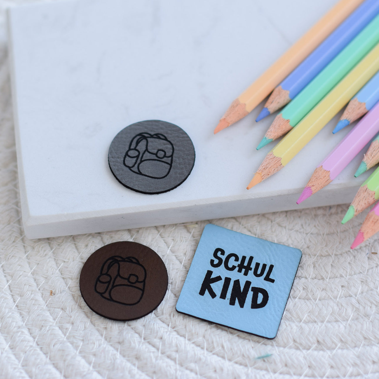 Kunstlederlabel "Schulkind"