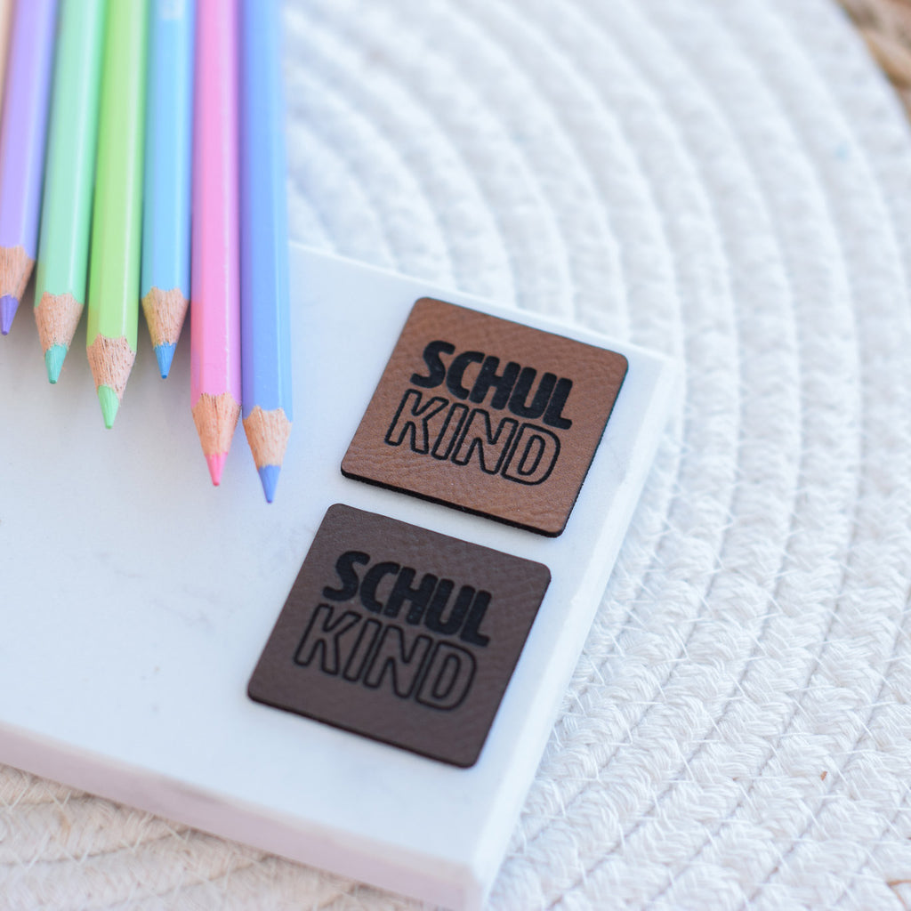 Kunstlederlabel "Schulkind"