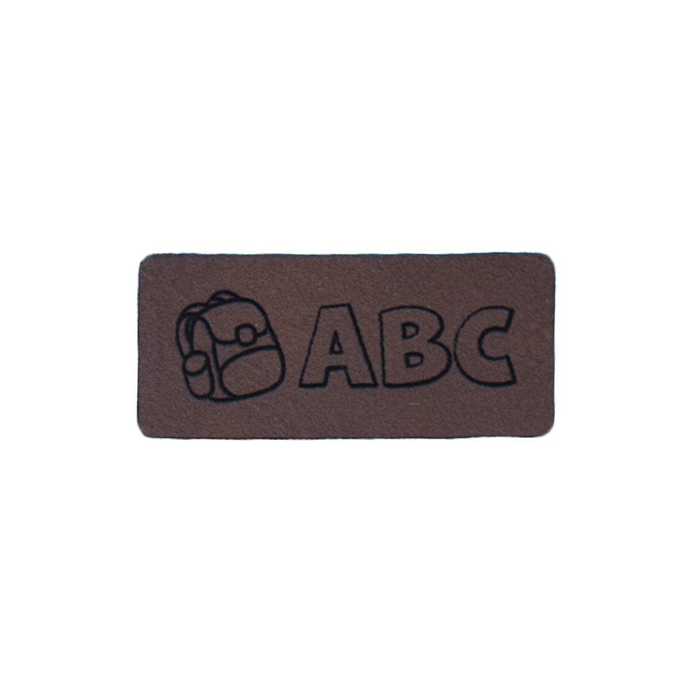 Kunstlederlabel "Schultasche ABC"