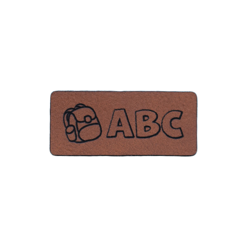 Kunstlederlabel "Schultasche ABC"