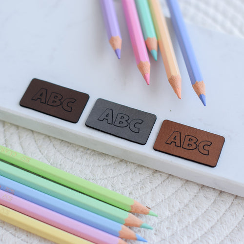 Kunstlederlabel "ABC"