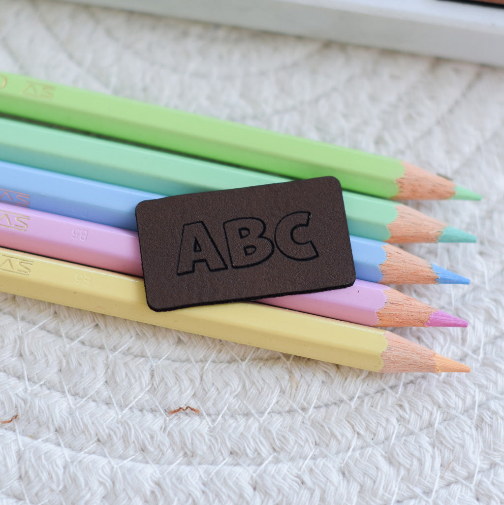 Kunstlederlabel "ABC"