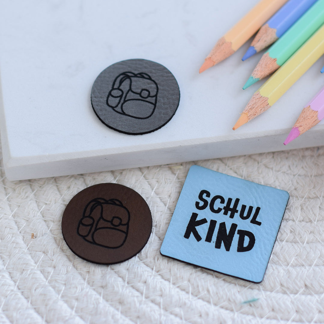 Kunstlederlabel "Schultasche"
