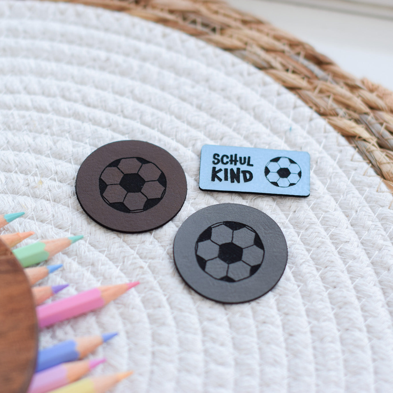 Kunstlederlabel "Fußball"