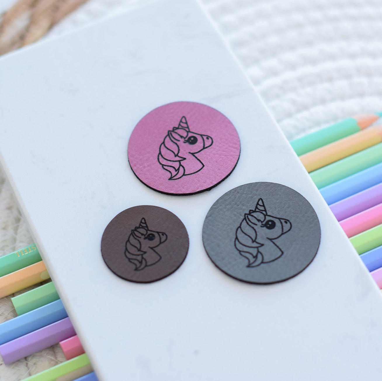 Kunstlederlabel "Einhorn"