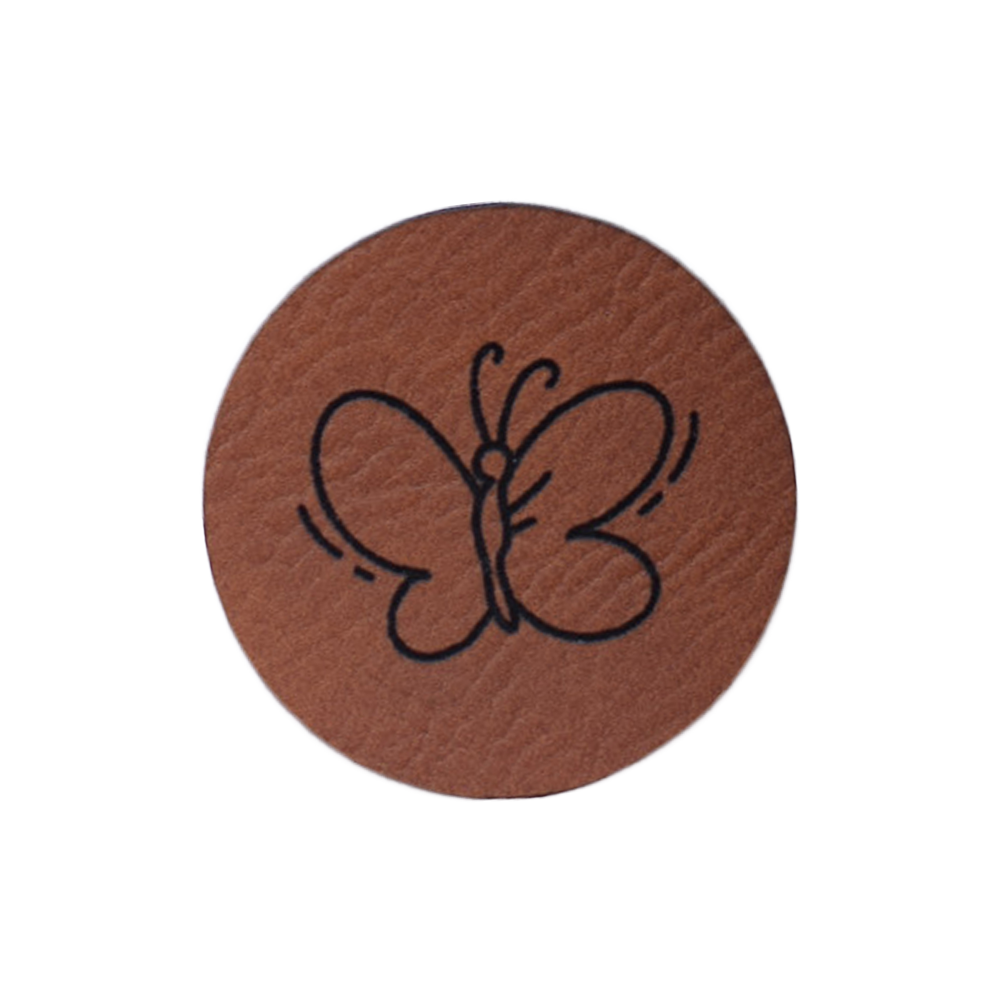 Kunstlederlabel "Schmetterling"
