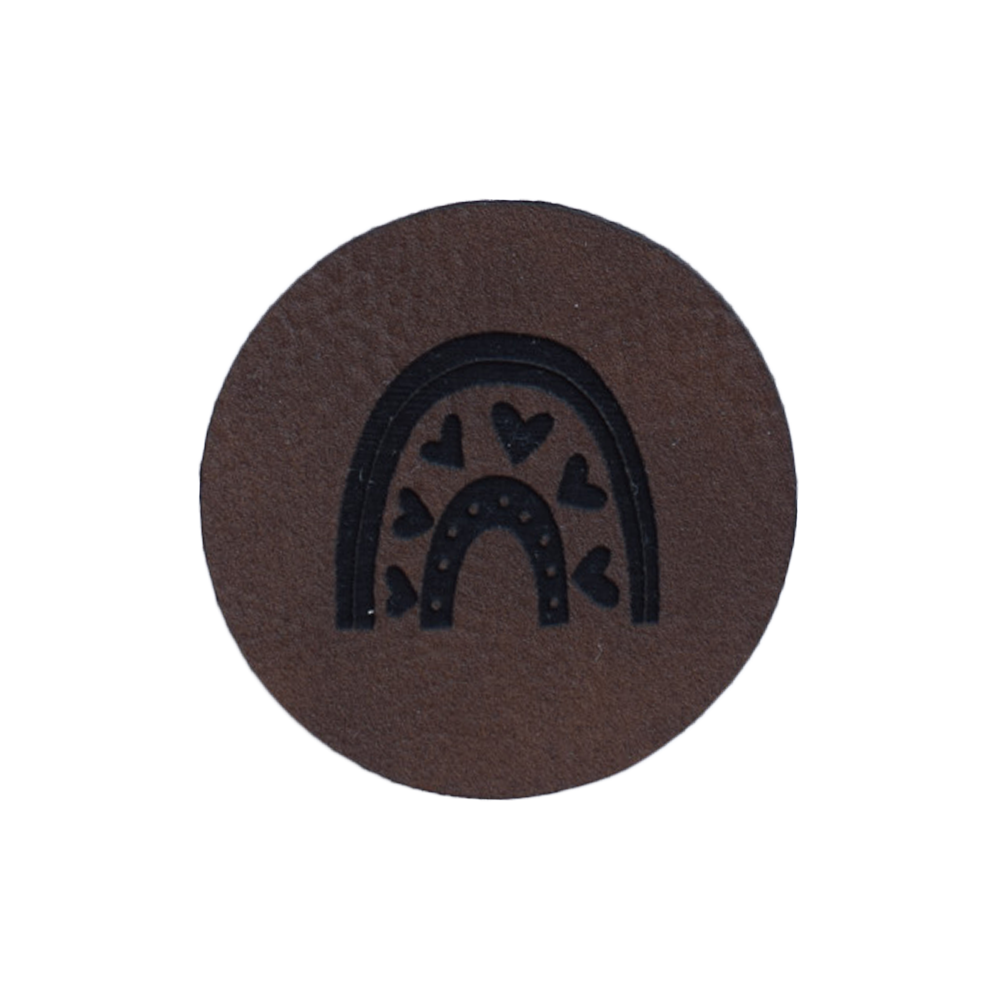 Kunstlederlabel "Regenbogen"