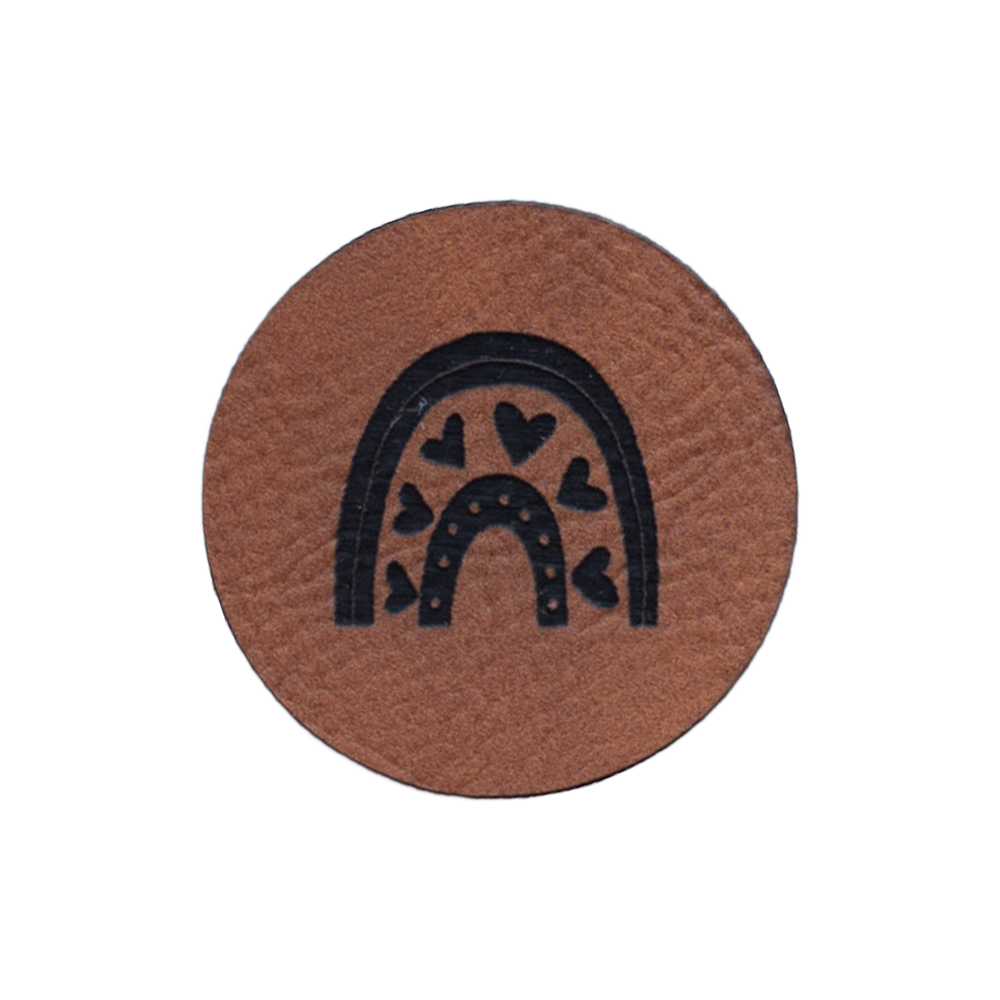 Kunstlederlabel "Regenbogen"