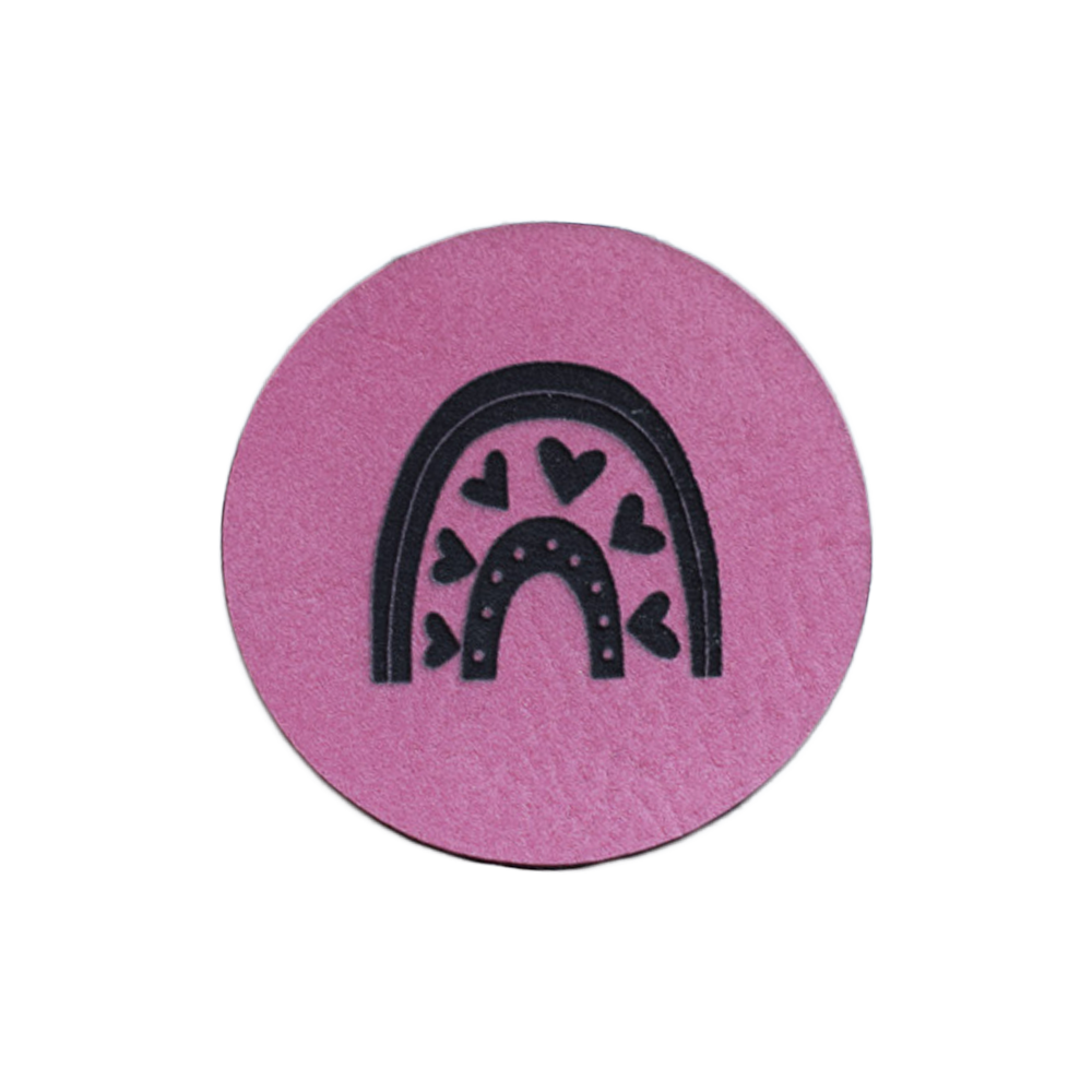 Kunstlederlabel "Regenbogen"