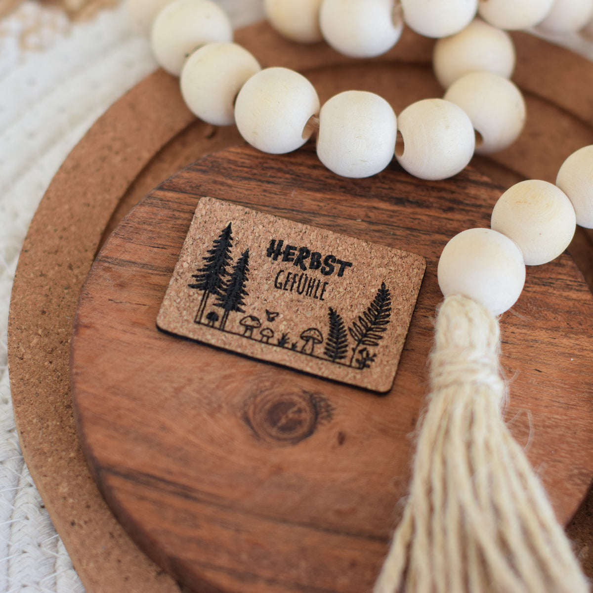 Kunstlederlabel "Herbstgefühle Wald"