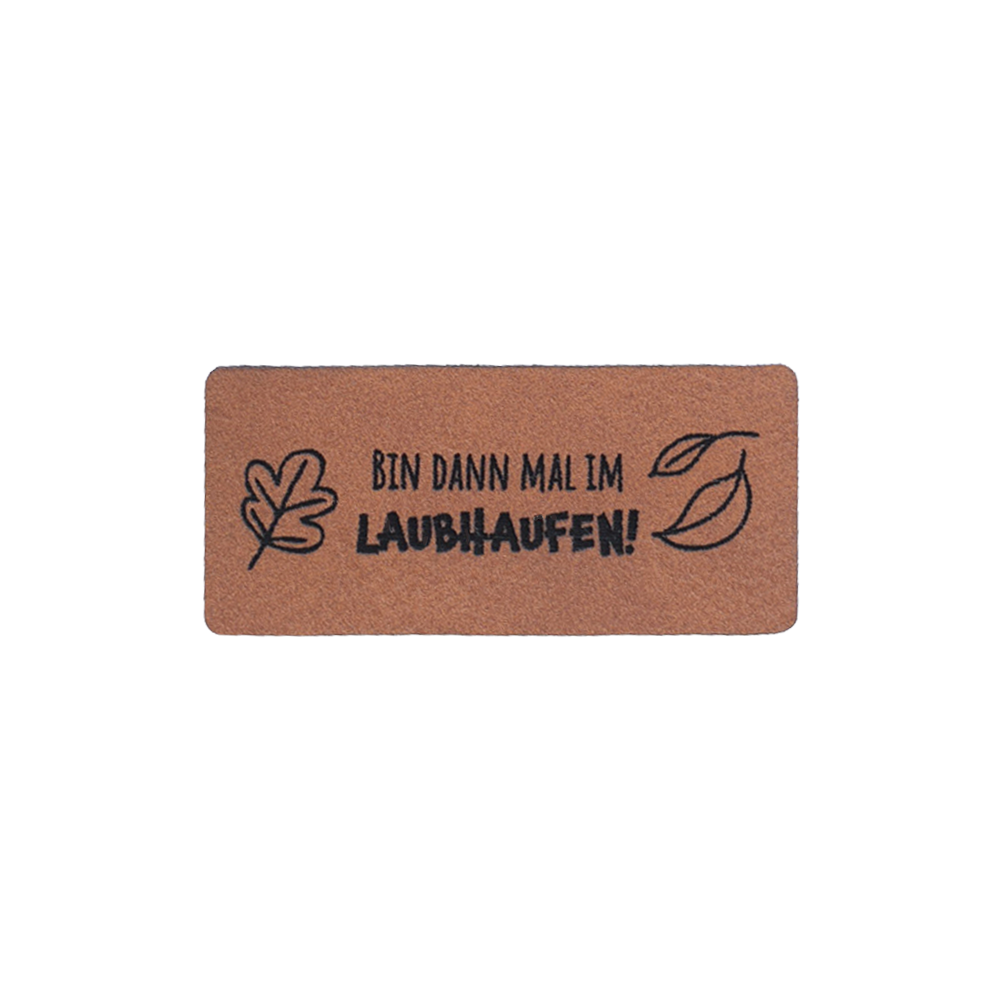 Kunstlederlabel "Laubhaufen"