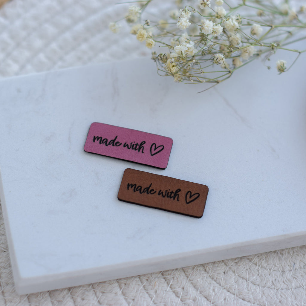 Kunstlederlabel "handmade"